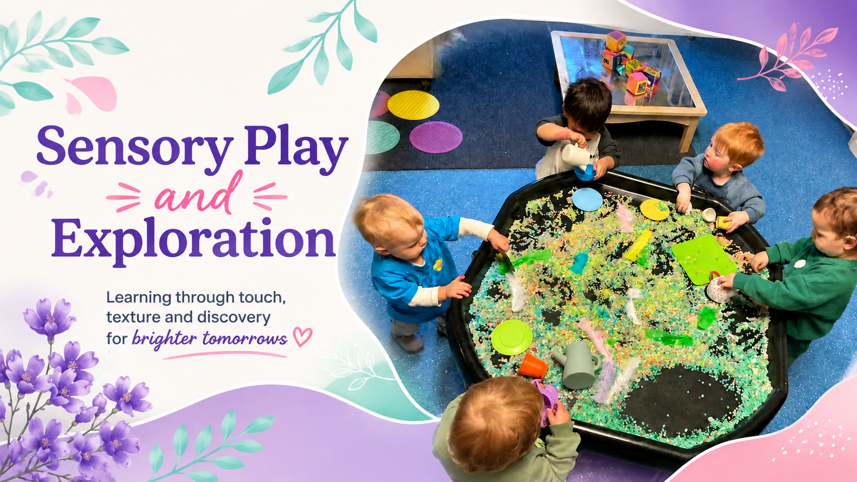 Children participating in sensory play activities at Jacaranda Childcare Centre with hands-on learning experiences