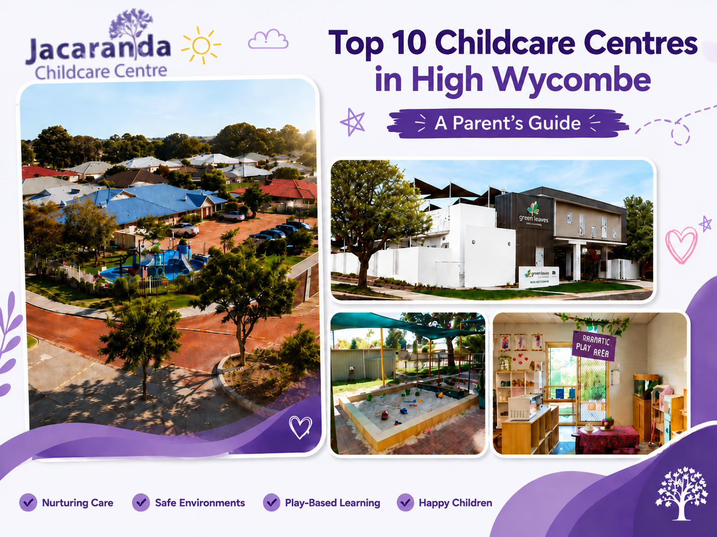 Top 10 childcare centres in High Wycombe featuring Jacaranda Childcare Centre